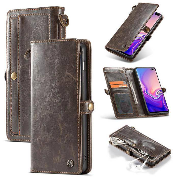 Samsung Wallet Magnetic Case With Wrist Strap Detachable 2 in 1 Back Cover - Libiyi