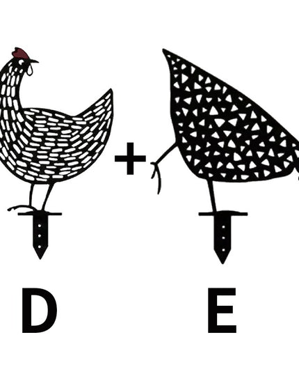 Sherem Metal Chicken Garden Sculpture - Libiyi
