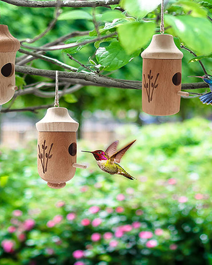Shirem Wooden Hummingbird House - Libiyi