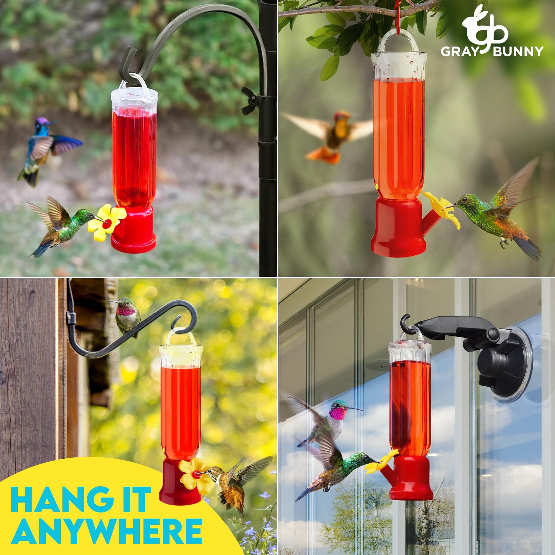 🔥Annual Offer - New Leak-Proof Design Hummingbird Feeder (4 Pack) - Libiyi