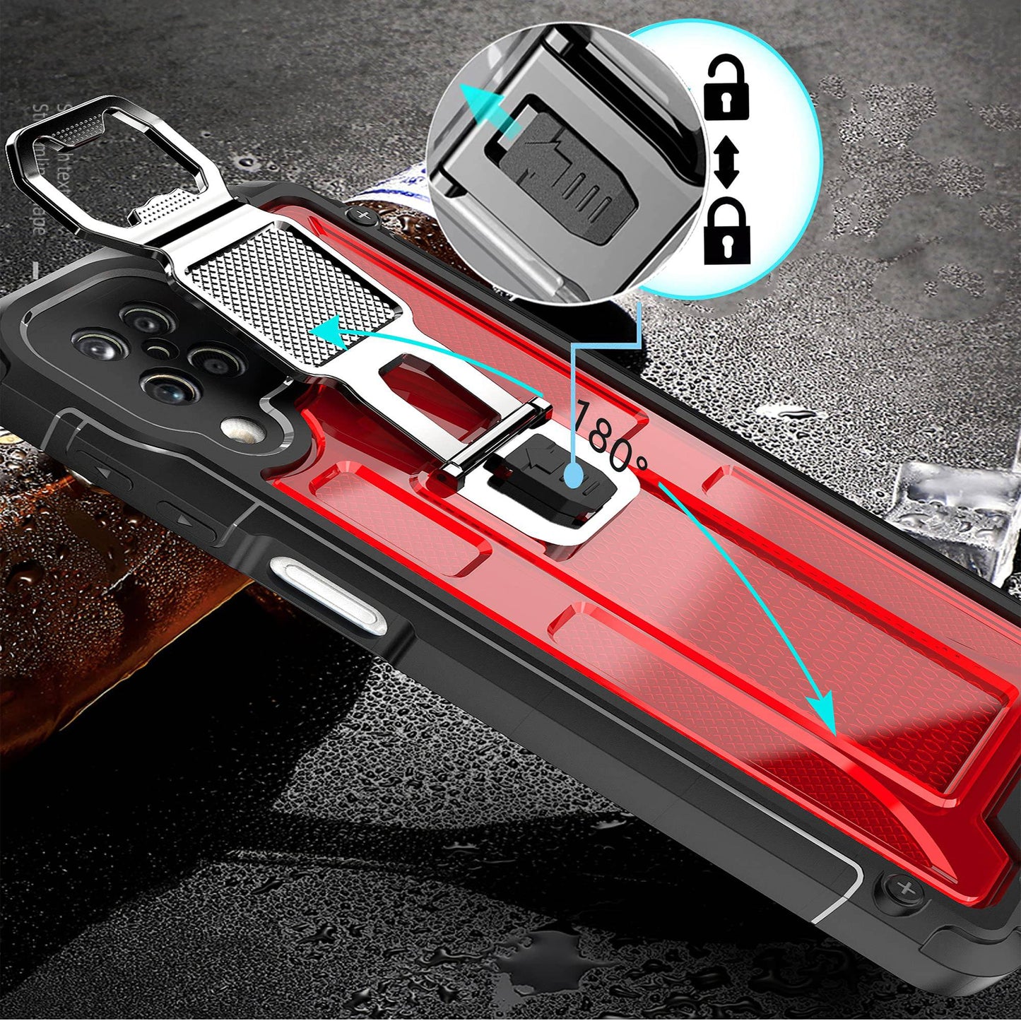 Unique 3 In 1 Translucent Shockproof Case For Samsung A12 - Libiyi