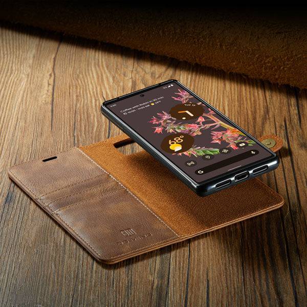 Magnetic 2-in-1 Detachable Leather Wallet Case For Google Pixel 6 - Libiyi