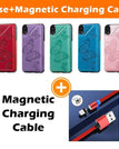 Violet / Pour iPhone XR / Avec câble de chargement magnétique