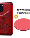 Vermelho / ParaSamsung S20 + / Estojo + carregador sem fio