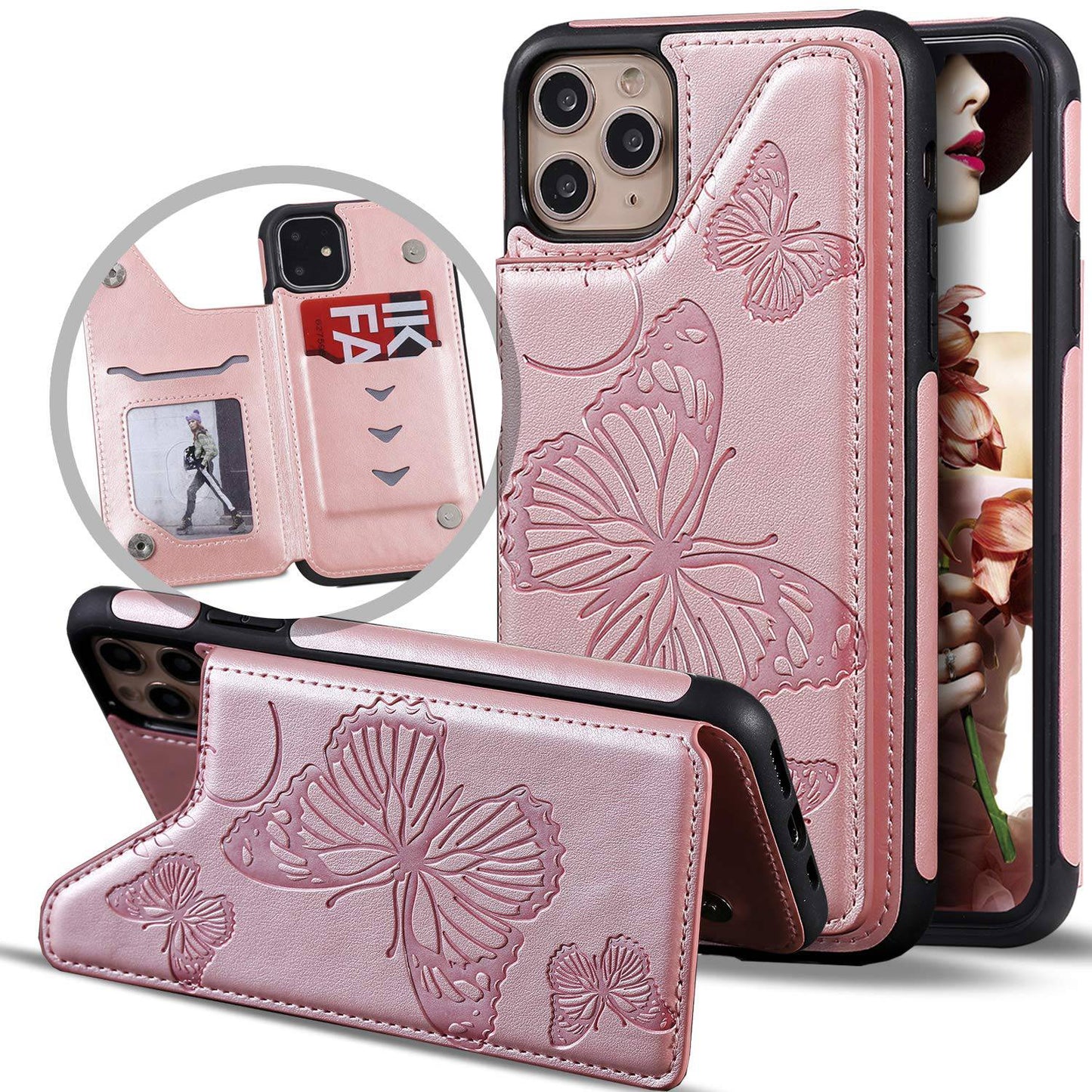 New Luxury Embossing Wallet Cover For iPhone 11 Pro-Fast Delivery - Libiyi