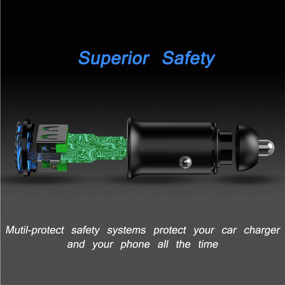 Quick Charge 3.0 All Metal Dual USB Port Fast Car Charger - Libiyi