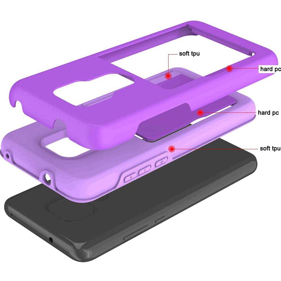 Armor Protective Card Holder Case for Moto G Play 2021 With Screen Protector - Libiyi