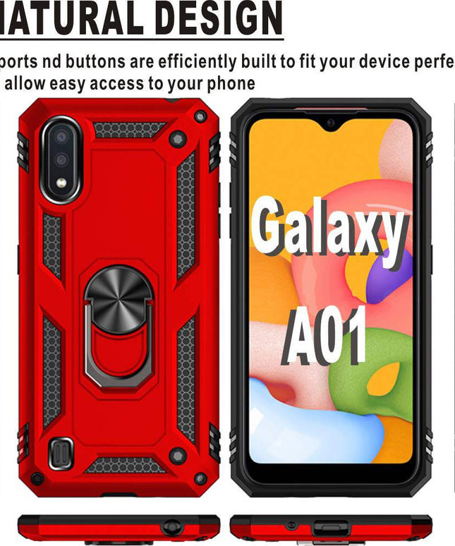 Luxury Armor Ring Bracket Phone Case For Samsung A01-Fast Delivery - Libiyi