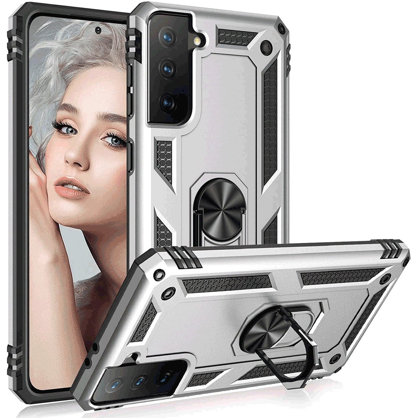 Luxury Armor Ring Bracket Phone Case For Samsung S21 Plus(5G) - Libiyi