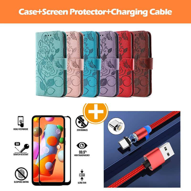 3D Embossed Rose Wallet Case For Google Pixel 6 Pro - Libiyi