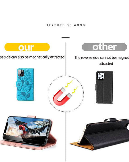 3D Embossed Rose Wallet Case For Samsung A42(5G) - Libiyi