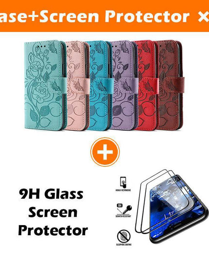 3D Embossed Rose Wallet Case For Samsung A42(5G) - Libiyi