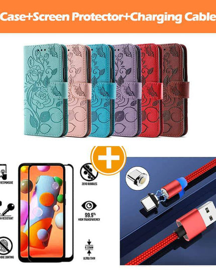 3D Embossed Rose Wallet Case For Samsung A52(4G/5G) - Libiyi