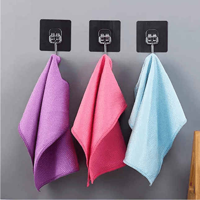 Fish Scale Microfiber Polishing Cleaning Cloth 5 Pcs - Libiyi